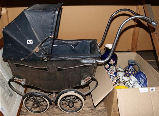 Old 1930s toy pram